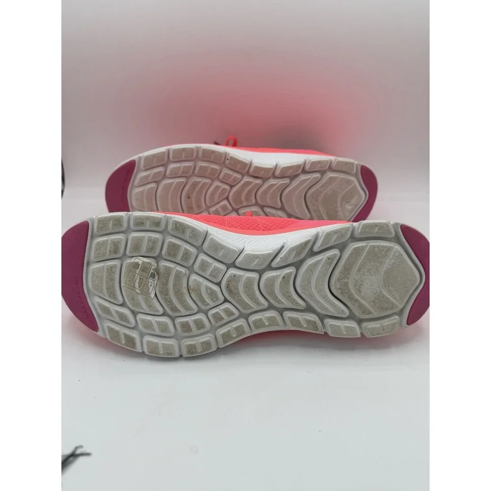 Skechers Women's Flex Lite Air Cool Neon Pink Memory Foam Running Shoes Size 9.5